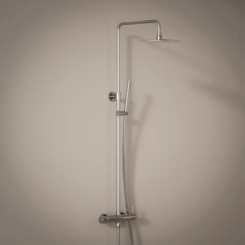 Colonne de douche mitigeur, Ø25cm, chrome, Châtelet