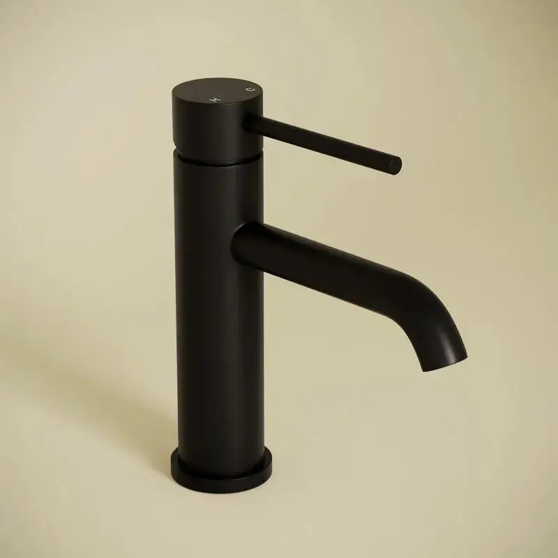 Robinet mitigeur lavabo noir mat, Châtelet