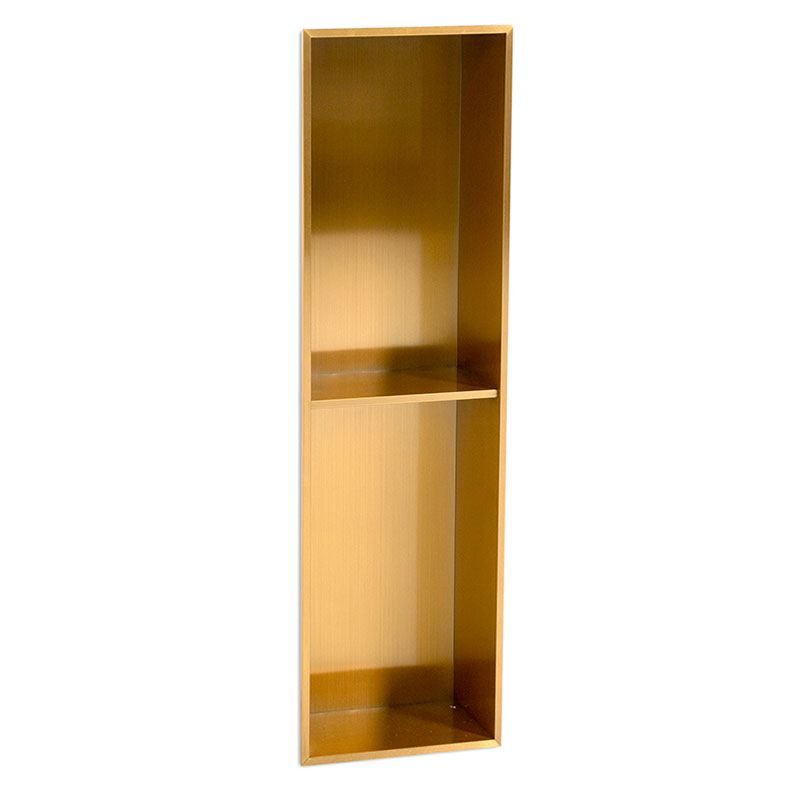 Niche murale avec étagère inox, 70,5x20,5 cm, doré brossé, Châtelet