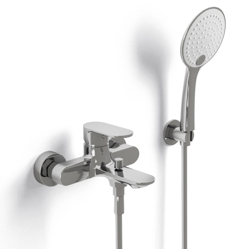 composition Robinet mitigeur bain douche externe chromé, Seine
