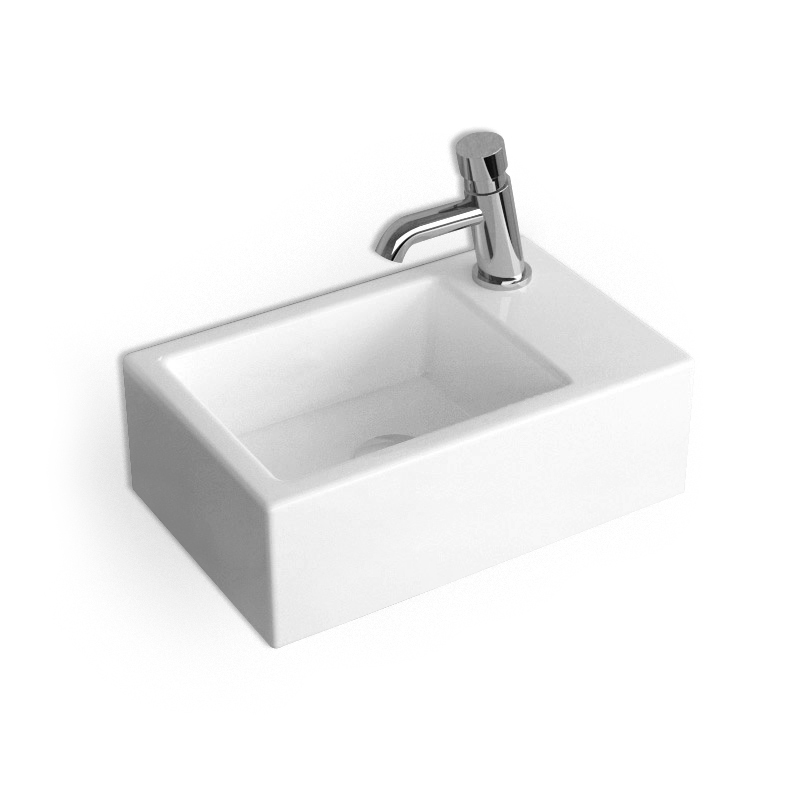 Lave-mains suspendu, droite ou gauche, 37x23,5 cm, Pure