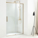 Porte de douche coulissante 100 à 140 cm, doré brossé, Arena 2