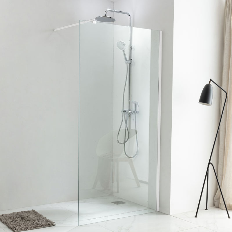 Paroi de douche fixe 60 à 160 cm, profilé blanc mat, Altea