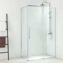 Cabine de douche retour fixe 70 et 80cm coulissante, chromé, Arena