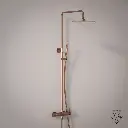 Colonne de douche avec mitigeur mécanique Ø25cm, Doré Rose