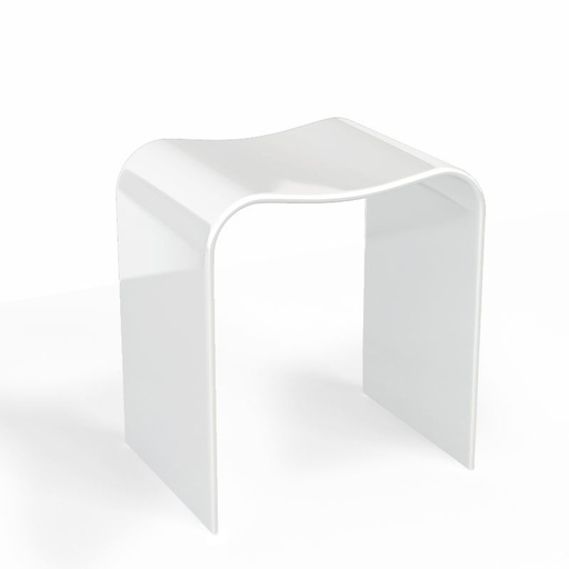 Tabouret en acrylique blanc 