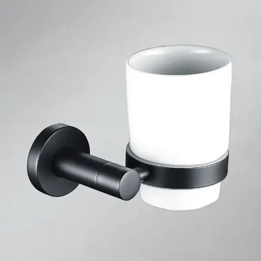 Porte verre mural noir mat, Roll