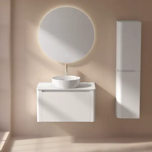 Meuble suspendu, blanc mat 80 cm, Panthéon