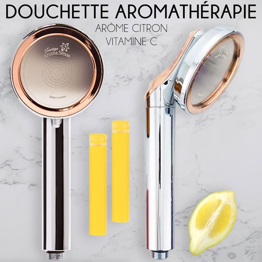 Douchette aromathérapie avec filtre de Vitamine C, Aroma