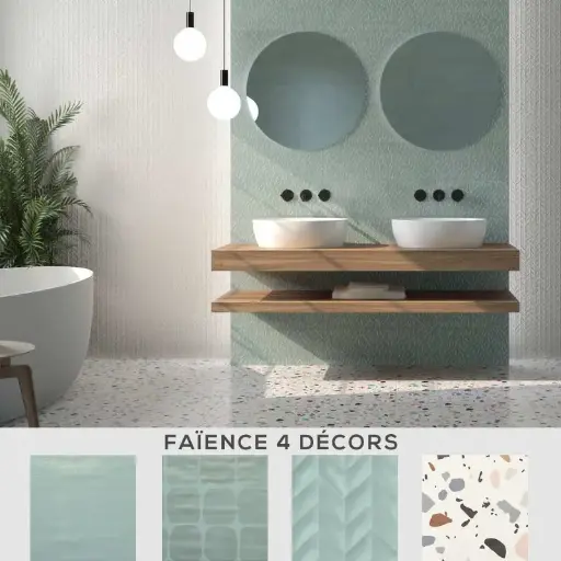 Faïence 20x50 uni et motifs, Arts Turquoise