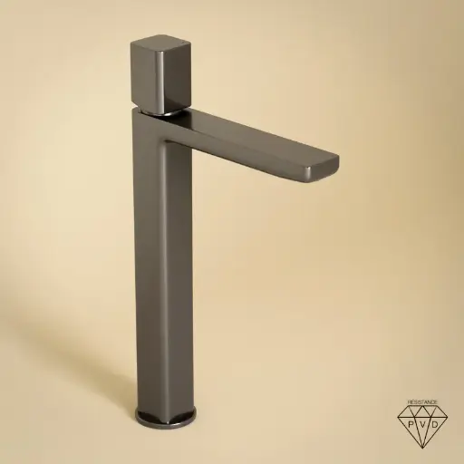 Deauville, Mitigeur Lavabo Haut Gun Métal Brossé