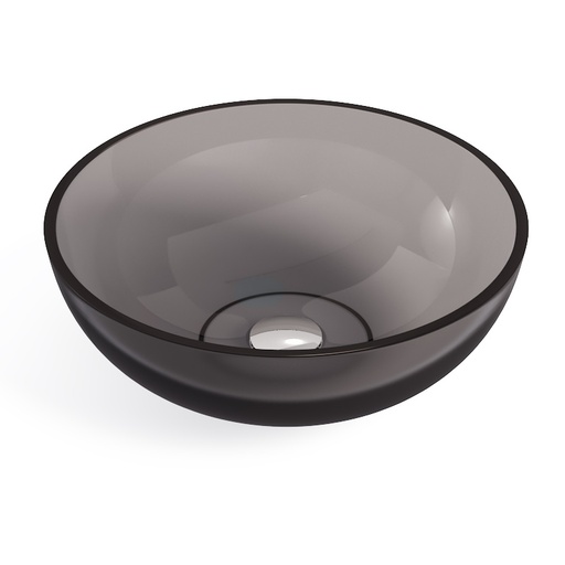 Vasque Bowl 40x15 cm,Transparente Grise, Ice