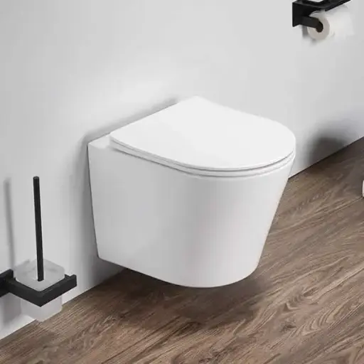WC Suspendu compact, 49x36,5 cm, Blanc brillant, Flavia