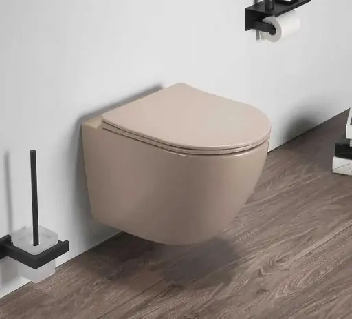 WC Suspendu compact, 49x37 cm, Cappuccino mat, Celia