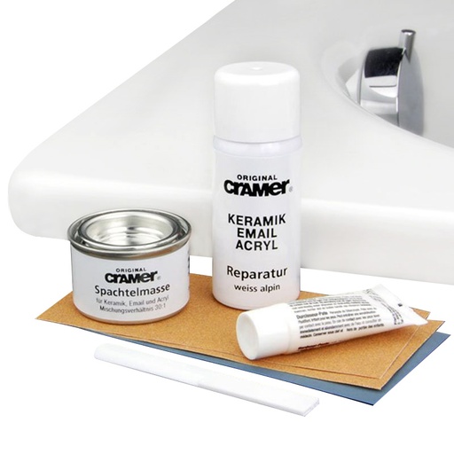 Kit de réparation pour surface acrylique, céramique et émail