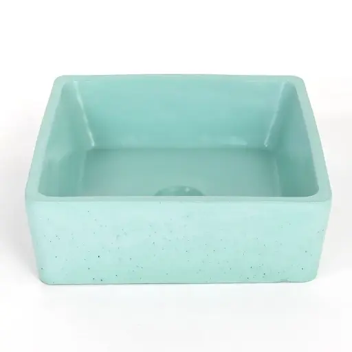 Vasque béton, 38x38 cm, vert clair, Cube