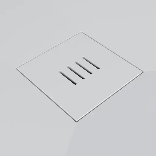 Cache bonde pour receveur Golfe, Blanc mat