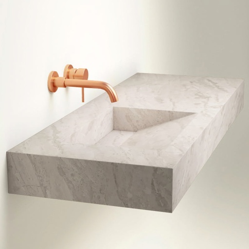 Plan Vasque, 121x46x12, Marbre Cappucino, Lake