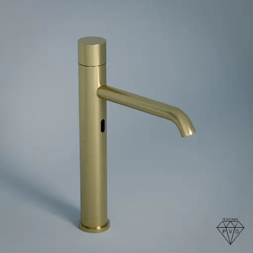 Châtelet, Mitigeur Haut Electronique Lavabo, Doré Brossé