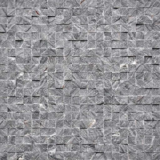 Mosaïque en pierre, 30x30 cm, Quadra, gris clair
