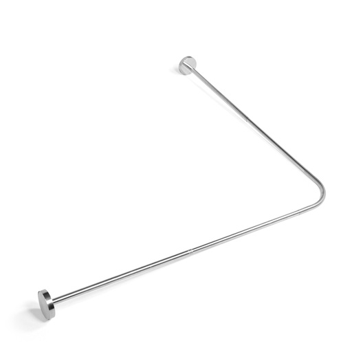Barre extensible 60x60 à 90x90 cm, en angle, pour rideau de douche, chrome
