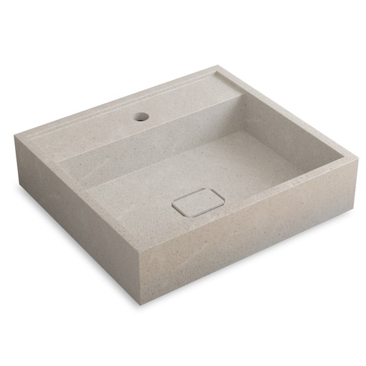 Vasque 50x45 cm, en pierre reconstituée gris polar, Marino