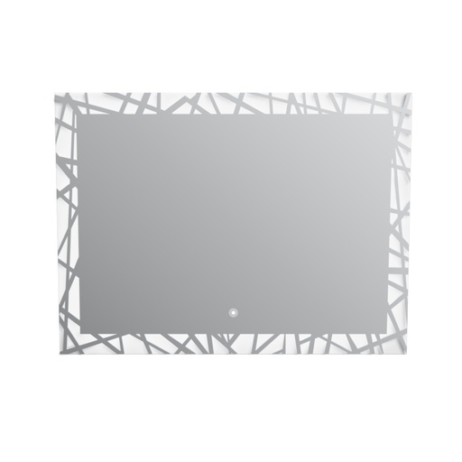 Miroir lumineux LED salle de bain, anti-buée, 80x60 cm, Idlight Zen