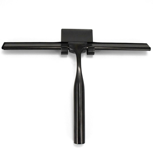 Raclette essuie vitre Châtelet avec support mural, gun black métal