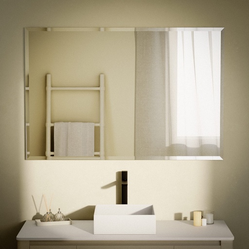 Miroir salle de bain 120x80 cm, biseauté, 120x80 cm, Reflect