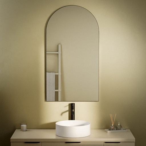 Miroir demi lune l.55 x H.100 cm en métal, Frame, 2 couleurs