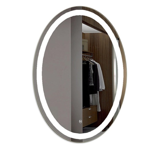 Miroir 80x60 cm lumineux Oval, avec éclairage LED,
