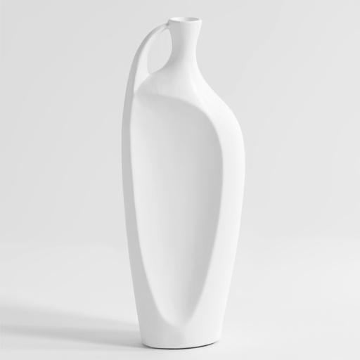 Vase en céramique avec anse, Blanc