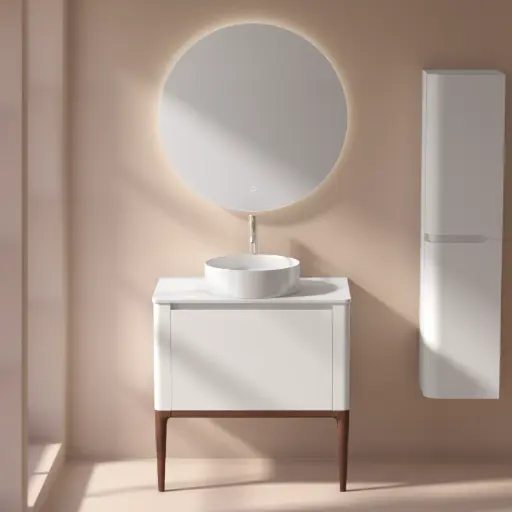 Meuble à poser, blanc mat 80 cm, Panthéon