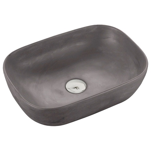 Vasque béton, 45,5x33 cm, gris anthracite, Quota