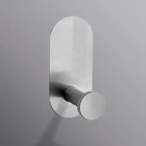 Patère adhésive inox brossé, Sansvis