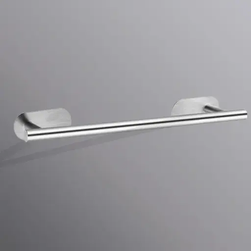 Porte-serviette, inox brossé, adhésif Sansvis