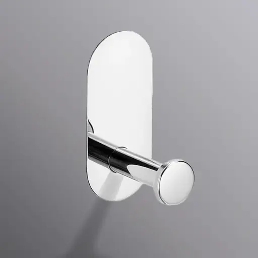 Patère adhésive chrome, Sansvis
