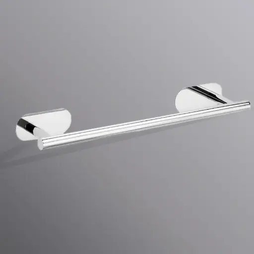 Porte-serviette chrome, adhésif Sansvis