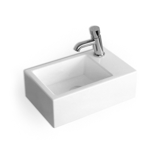 Lave-mains suspendu, droite ou gauche, 37x23,5 cm, Pure