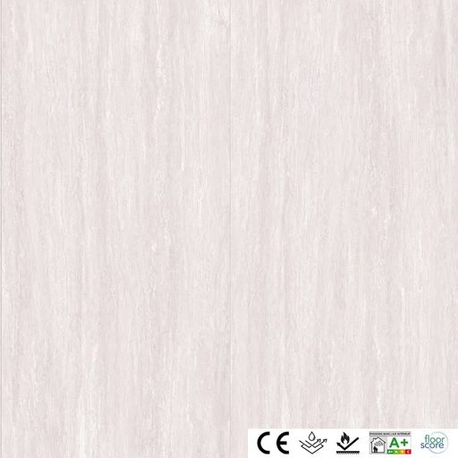 Revêtement mural, 122x244 cm, Travertin gris mat, B'organic®