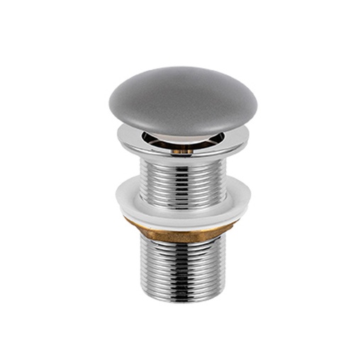 Bonde lavabo Clic-Clac ou Fixe en laiton, Céramique Gris ciment mat