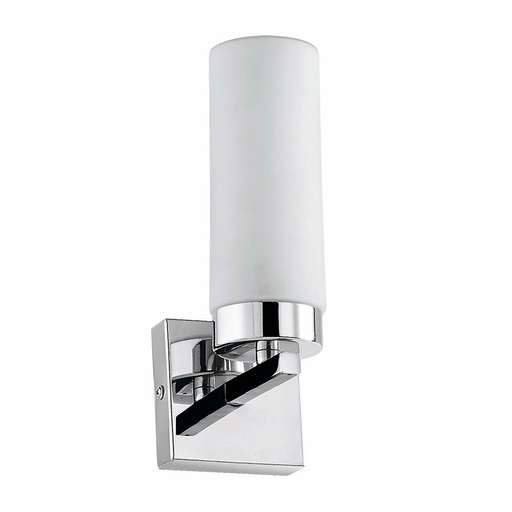 Applique murale salle de bain 22 cm chromée, Tube