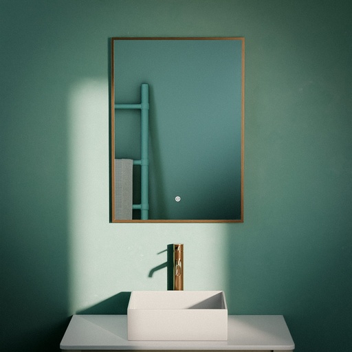 Miroir 50x70 cm rectangulaire, antibuée, Châtelet, 3 couleurs