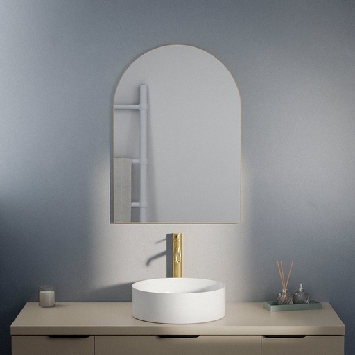 Miroir 50x70 cm 1/2 lune, Châtelet, 2 couleurs