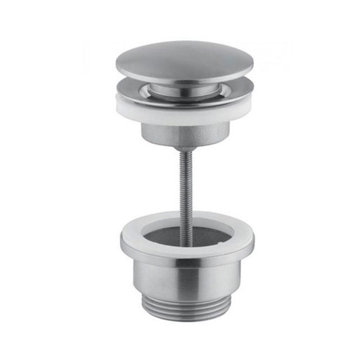 Bonde lavabo clic-clac ou fixe universelle en laiton finition chromé brossé