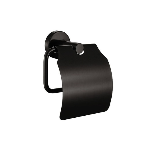 Porte-rouleau avec couvercle noir brossé, Châtelet