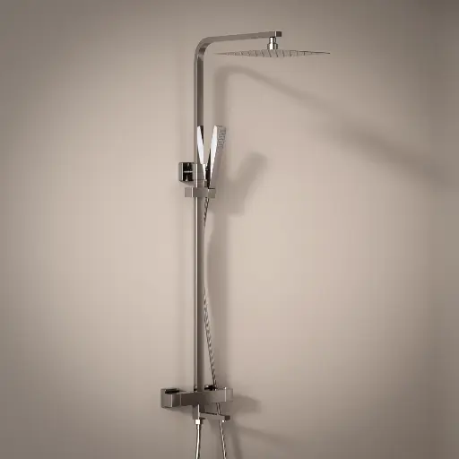Colonne bain-douche avec mitigeur thermostatique, chromée, Tuileries