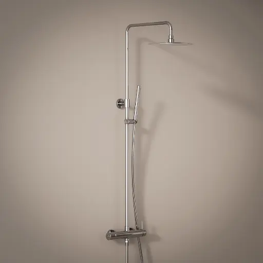 Colonne de douche mitigeur, Ø25cm, chrome, Châtelet