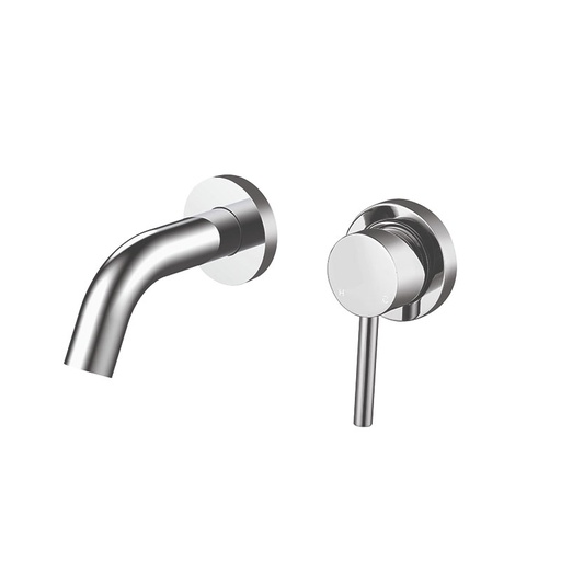 Robinet mitigeur lave-mains encastré en inox chromé, Châtelet III