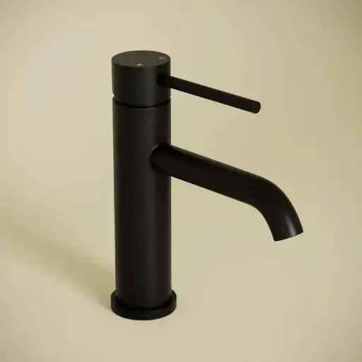 Robinet mitigeur lavabo noir mat, Châtelet